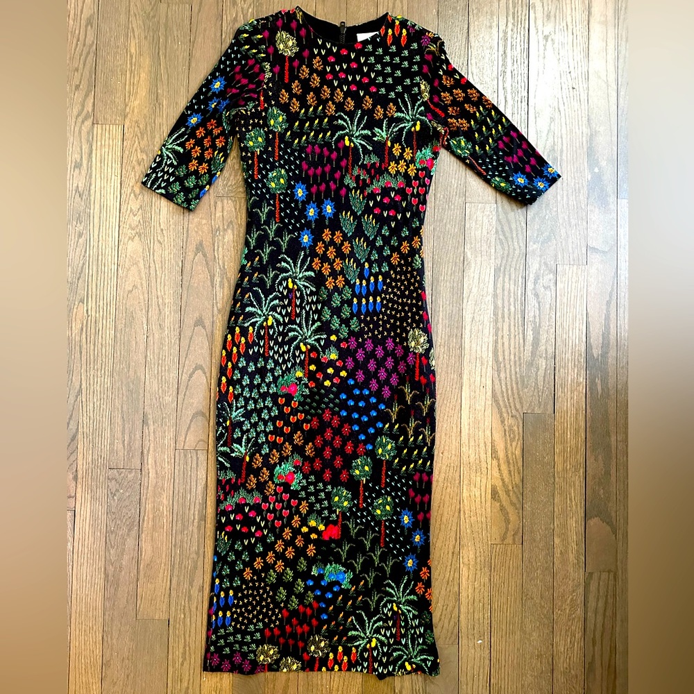 Farm Rio Printed Midi Length Dress, size S